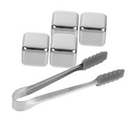 MAGICLULU Cubetti Ghiaccio in Inox Riutilizzabili Pietre Refrigeranti Per Whisky Non Si Sciolgono Cubetti Ghiaccio in Metallo Con Pinza Per Cocktail e Bevande
