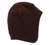 MAGICLULU Cuffia da Notte in Pile Traspirante per Anziani, Berretto Caldo e Morbido per Dormire, Cappello Termico Marrone Fascia Elastica per Uso Interno ed Esterno