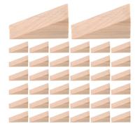 MAGICLULU Cuneo Fermaporta Dimensioni Salvaspazio 6x2x3cm e 40 Pezzi in Legno Triangolare Design Rigato Inclinato Antiscivolo e Affidabile per Casa, Ufficio e Bagno per Casa, Ufficio Bagno