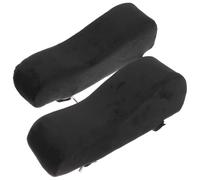 MAGICLULU Cuscini Braccioli Ergonomici in Memory Foam Imbottiture Morbide Rialzate per Poltrona Ufficio e Gaming Copertura Supplente per Braccioli Sedie da Scrivania Facili da Pulire e Nero