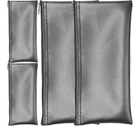 MAGICLULU Custodia Microfono in PU Nera Cerniera, Set 4 Pezzi | Antipolvere, per Microfoni Dinamici e Cavi, Uso Viaggio e Casa, Profilo Minimalista