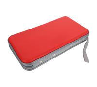 MAGICLULU Custodia per CD e Dvd da Auto 80 Capacità, Borsa Rossa | Poliestere Plastico, Cerniera, Portatile Anti-pressione, Organizzazione per Casa e Veicolo