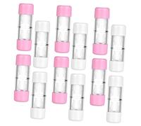 MAGICLULU Custodia Pulire e Rigida Lenti da Plastica in 12 per a Contatto Pezzi Scomparti Separati Tazza Profonda, Facile in Rosa e Bianco Viaggi e Vacanze