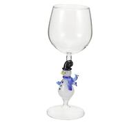 MAGICLULU da Vino Natalizio Tema Pupazzo Bicchiere Cocktail e Vino Vetro Trasparente con Liscio per Feste e Casa per Party Xmas