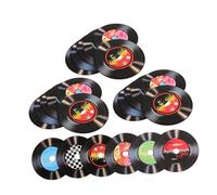 MAGICLULU Decorazione da Parete in Pvc Nero 24 Pezzi Dischi in Vinile Retrò Vintage per Decorare Ogni Ambiente Creando Motivi Unici e Punto Focale D'arredo