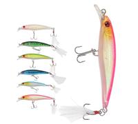 MAGICLULU Esche da Pesca Minnow Swimbait Professionale 8g Set 6 Pezzi Esche Affondanti per Pesca in Mare Colore Realistico in Laghi Fiumi e Torrenti