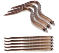 MAGICLULU Esche da Pesca per Lombrichi Morbide Realistiche 9 Cm 1,7 G Confezione da 10 Pezzi per Pesca Versatile Artificiali a Forma di Verme per Acqua Dolciaria e Salata