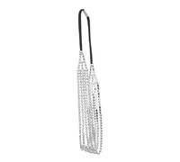 MAGICLULU Fascia per Chioma da Donna Strass Decorativa e Leggera in Lega Argento, Design a Strati Chic e Lucente per Feste e Banchetti