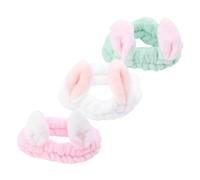 MAGICLULU Fascia Per in Tessuto Morbido Con Fiocco Set Da 3 Pezzi Per Donne E Ragazze Regolabile Con Nodo Fascia Per Da Spa Per Il Lavaggio Del Viso Orecchio