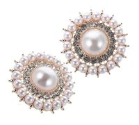 MAGICLULU Fermagli per Scarpe con Tacchi da Donna 2 Pezzi, Clip Decorativa con Perle Finte Rimovibile, Accessori Eleganti per Scarpe da Sposa e Cerimonia in Rose Gold