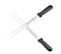 MAGICLULU Forchette da Barbecue con Manico in Pp 2 in Inox Facili da Pulire e Pratiche per Grigliare Pancake e o All'aperto