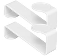 MAGICLULU Ganci a Forma di Z per Sedile del Water 2 Pezzi, Ganci Multifunzionali in Plastica Bianca, Supporto Salvaspazio per Bagno, Cucina e Organizzazione della Casa