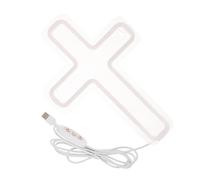 MAGICLULU Insegna al Neon a Croce LED 29x20 Cm Bianco Freddo per Arredamento Cristiano da Parete, Luce Notturna per Camera da Letto, Chiesa e Decorazioni per Matrimoni