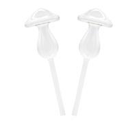 MAGICLULU Irrigatore Automatico per Piante da Appartamento Set 2 Pezzi in Vetro a Forma di Fungo Design Creativo e Decorativo per Annaffiatura Facile Senza Sforzo