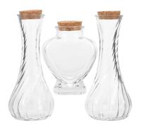 MAGICLULU Kit per Cerimonia della Sabbia 3 Barattoli di Vetro, Contenitori per Sabbia Colorata e Piccoli Oggetti, per Rito Nuziale e Decorazioni Personalizzate