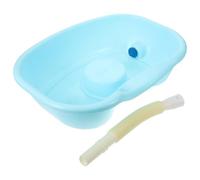 MAGICLULU Lavatesta Portatile per Anziani e Disabili, Bacinella in Plastica Supporto per Collo, Lavabo per Lavare i Chioma a Letto, Ausilio per Pazienti Allettati e Mobilità Ridotta, Comodo