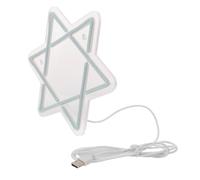 MAGICLULU Luce Al Neon a Stella a Sei Punte Arredamento Ebraico Moderno Luce Al Neon a Forma Di Stella Del Giudaismo Insegna Led Di Felice Hanukkah Insegna Di Hanukkah White