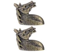 MAGICLULU Maniglie per Cassetti e Porte Vintage a Forma di Testa di Cavallo, Set 2 Pezzi in Ferro Ecologico per Armadio, Porta e Patio, Manopole Decorative per Mobili Classici