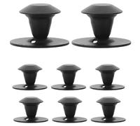 MAGICLULU Maniglie per Porte Autoadesive senza Foratura, Set da 8 Pomelli Rotondi a Foro Singolo in Acciaio Inox Nero, per Armadi e Mobili da Cucina, Apertura Silenziosa e Applicazione