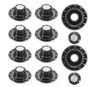 MAGICLULU Manopole per Potenziometri con Foro Interno da 6 Mm, Set da 20 Pezzi con Piastra Graduata, Manopola di Controllo Volume per Chitarra Elettrica e Apparecchiature Audio, Plastica