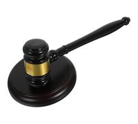 MAGICLULU Martelletto da Giudice in Legno Solido Base, Martello D’asta Portatile e Compatto per Avvocati, Presidente e Banditori, Accessorio Ufficio per Aste e Riunioni
