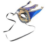 MAGICLULU Maschera Maschera Mezzo Volto Retrò in Plastica Blu Veneziana Uomo per Carnevale e Halloween per Costume Mascherato di Festa Natalizia