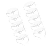 MAGICLULU Maschera Protettiva Trasparente per Chef 10 Pezzi, Copertura Riutilizzabile Anti-appannamento per Cucina e Ristoranti, Protezione Viso Traspirante per Uso Professionale