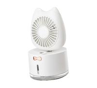 MAGICLULU Mini Ventilatore Portatile Umidificatore Per Gatti Luce Ventilatore Ricaricabile Raffrescatore Per Casa Ufficio Scuola