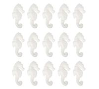 MAGICLULU Modello di Schiuma Bianco 11cm 15 Pezzi a Forma di Cavalluccio Marino per Pittura Fai-da-Te e Creazione di Decorazioni Artigianali