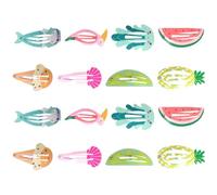MAGICLULU Mollette per Chioma in Lega, Accessori Adorabili e Semplici 16 a Forma di e Stili multipli per Ragazze e Amiche, per Quotidiano Stili multipli