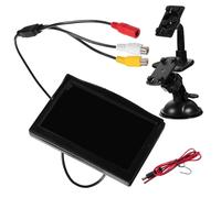MAGICLULU Monitor Specchietto Retrovisore Tft LCD Colore per Auto con Ingressi Video Luminosità e Montaggio Ventosa o Adesivo Compatibile con Telecamera