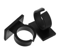 MAGICLULU Morsetto per Asta Microfonica Clip Portatile in Plastica 2 Pezzi con Supporto Adesivo per Microfono per Interviste Talk Show e Registrazioni