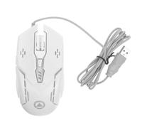 MAGICLULU Mouse Silenzioso Filo USB a 6 Tasti, Bianco Plastica | LED Retroilluminato, Dpi 1200 1600 2400 3200, Cavo 1, 42m, per Computer e Gioco