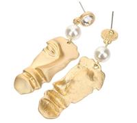 MAGICLULU Orecchini a Mezza Faccia Donna in Lega Oro, Pendenti Chic e Comodi da Indossare, Accessori Eleganti per Quotidiano per Costumi,