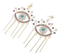 MAGICLULU Orecchini Nappa Lunga e Strass in Lega, Gioielli Pendenti da Donna per Feste e Foto, Accessori Delicati e Luminosi Ciondolo Decorativo