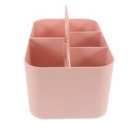 MAGICLULU Organizer Multifunzionale per Scrivania con 5 Scomparti in Plastica Rosa Portatile con Maniglia per Trucco Cancelleria e Prodotti per la Pulizia per Ufficio Scuola e Casa