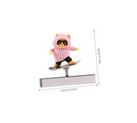 MAGICLULU Ornament di Orso Arredamento per Auto con Skateboard Orso Decor per l'auto Accessori per l'arredamento dell'auto Ornamento del cruscotto in Miniatura Pink