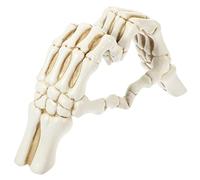 MAGICLULU Ornamenti di Gesti d'Amore Decorazioni a Scheletro Scheletriche Piccolo Cosa Mano del Cuore a Forma di Cuore Scheletrico Cuori Decorazione Domestica Beige Resina