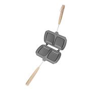 MAGICLULU Padella Doppia Doppia Funzione e Grill Antiaderente in Lega di Alluminio per Sandwich per Colazione e Campeggio, Adatta a Tutte le Cucine