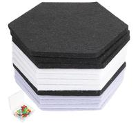 MAGICLULU Pannelli Fonoassorbenti da Parete Esagonali Adesivi Set 12 Pezzi, Pannello Acustico Isolante Antirumore per Stanze Medie, Materiale Fonoassorbente Resistente e Ignifugo in 3