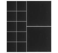 MAGICLULU Pannelli Fonoassorbenti in Feltro Autoadesivi per Isolamento Acustico, Design Colla Posteriore, Colore Nero, Confezione da 12 Pezzi per Studi e Camere