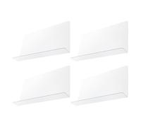 MAGICLULU Paraspruzzi per Vasca Angolare Trasparente in PVC 40X12X4 CM Set 4 Pezzi Protezione Antispruzzo Adesiva per Doccia e Lavandino Barriera per Bagno e Angoli Piccoli