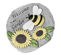 MAGICLULU Pedana e Facile da Installare a Forma di Ape in Resina Resistente alle Intemperie Decorazione Unica e Accattivante Giardino per Cortile e Villa