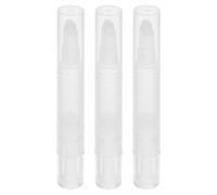 MAGICLULU Penna Vuota per Olio Cuticole 5ml Trasparente Testina in Vello 3 Pezzi, Contenitore Vuoto per Fondotinta e Lucidalabbra, Accessorio Cosmetico Ricaricabile per Viaggi Art