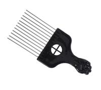 MAGICLULU Pettine a Denti Larghi Nero in Abs e Alluminio per Parrucchiere, Stimola la Circolazione e Allevia Mal di Testa, per Uso in Salone o Personale