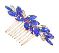 MAGICLULU Pettine Laterale per Chioma da Sposa Strass in Cristallo Blu Notte, Accessori per Chioma da Donna per Matrimoni e Feste, Pettini Eleganti per Acconciature da Cerimonia