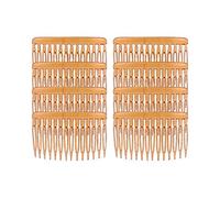 MAGICLULU Pettini Laterali Ondulati 15 Pezzi Leggeri Denti Dritti e Intrecciati per Ancorare Diademi e Formare Acconciature Colore Casuale per Chioma in Plastica Marrone