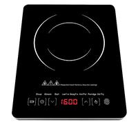 MAGICLULU Piano Induzione Portatile Con Controllo Touch e Timer Cucina Elettrica Multifunzionale Per Casa Università e Campeggio Superficie Vetroceramica e Ai Graffi Potenza e Display