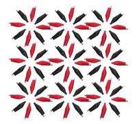 MAGICLULU Pinze a Coccodrillo Elettriche Isolate 48 Pezzi Rosse e Nere Clip Protettive per Prove Elettriche e Avviamento Batterie Auto