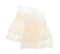 MAGICLULU Polsini Finti Volant da Donna, Maniche a Balze Morbide e Stratificate, Accessori Versatili per Outfit Casual e Professionali, Manette Eleganti per Rinfrescare Guardaroba